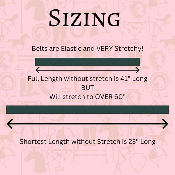 Elastic Silver Horse Bit Belts for Equestrians in Stripes - Picture 4 of 4